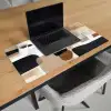 Vlakken - Abstract - Zwart - Strepen Muismat XXL klein -sfeer1