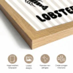 Lobster - Beige - Minimalistisch fotolijst eiken zonder passe partout klein -sfeer2_NL