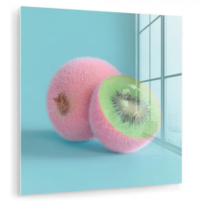 Kiwi - Blauw - Surrealistisch plexiglas 5mm klein -zzzproduct_nieuw
