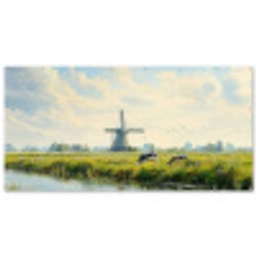 Koeien - Windmolen - Weide - Blauw Balkonbeschermer Duitsland klein -zz_3d