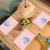 Kat - Illustratie - Minimalistisch - Roze Placemat vinyl groot -zzsfeer5_Kitchenyeah-website