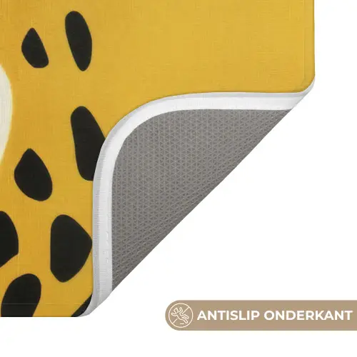 Cheetah - Illustratie - Geel Badmat klein -USP_AntislipNL