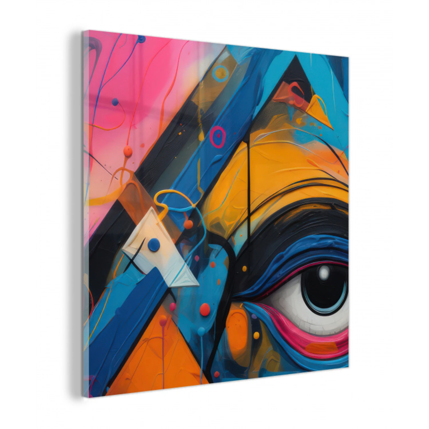 Graffiti - Kleuren - Oog - Kunst plexiglas 5mm klein -z3d