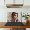 Vrouw - Verflook - Portret - Modern keuken achterwand spatscherm klein -sfeer2