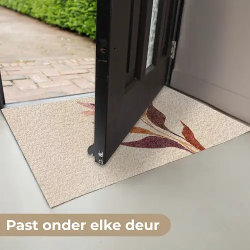 Bloemen - Blaadjes - Minimalistisch - Roze Deurmat klein -USP_NL