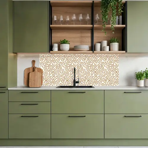 Minimalistisch - Patroon - Terracotta keuken achterwand 2 middel 871 -sfeer3