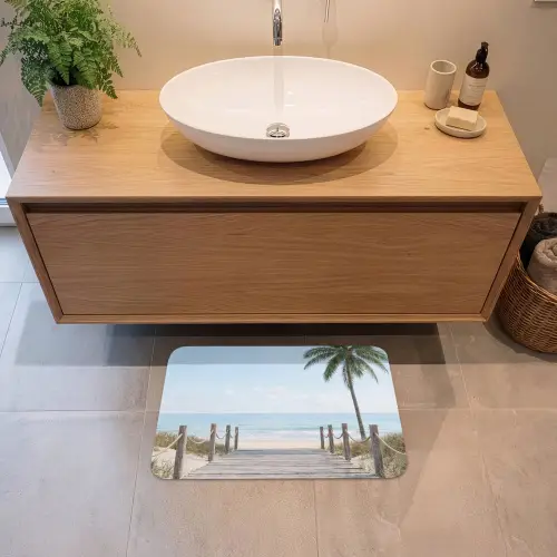 Palmbomen - Pad - Horizon Badmat klein -sfeer1