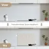 Verticaal - Strepen - Patroon - Blauw keuken achterwand spatscherm klein 900 -voor_na_NL
