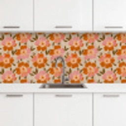 Bloemen - Motief - Retro keuken achterwand 2 middel 871 -3d