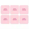 Girl power - Roze - Hartje onderzetter kurk middel -3d