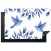 Modern - Vogels - Delfts - Blauw Inductie beschermer vinyl 3mm klein -3d