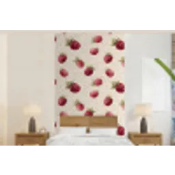 Framboos - Stippen - Rood fotobehang vinyl groot 64 -bed