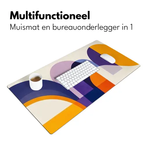 Vormen - Abstract - Grafisch - Oranje Muismat XXL klein -sfeer4