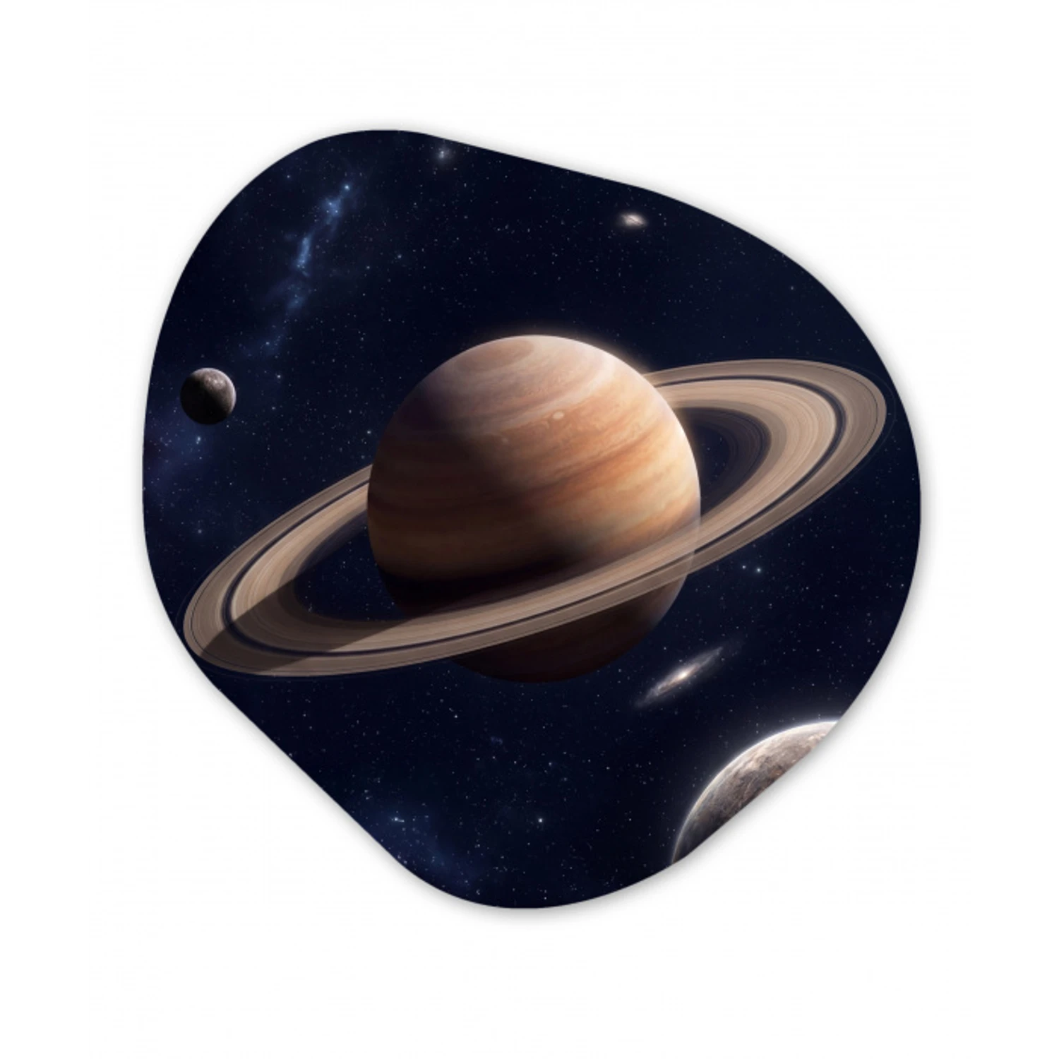 Planeten - Saturnus - Ruimte Wandcirkel Organisch Forex 3mm klein -3d