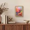 Olieverf - Kunst - Abstract - Kleurrijk Light Box met kabel (Tafellamp) klein -sfeer2