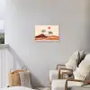 Palmbomen - Abstract - Zon - Heuvels Tuinposter op houten frame 2 cm dik klein -sfeer1