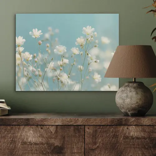 Stengels - Bloemen - Lucht - Wit PET vilt klein -sfeer2