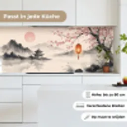 Zon - Japans - Traditioneel keuken achterwand 2 middel -sfeer4_DE