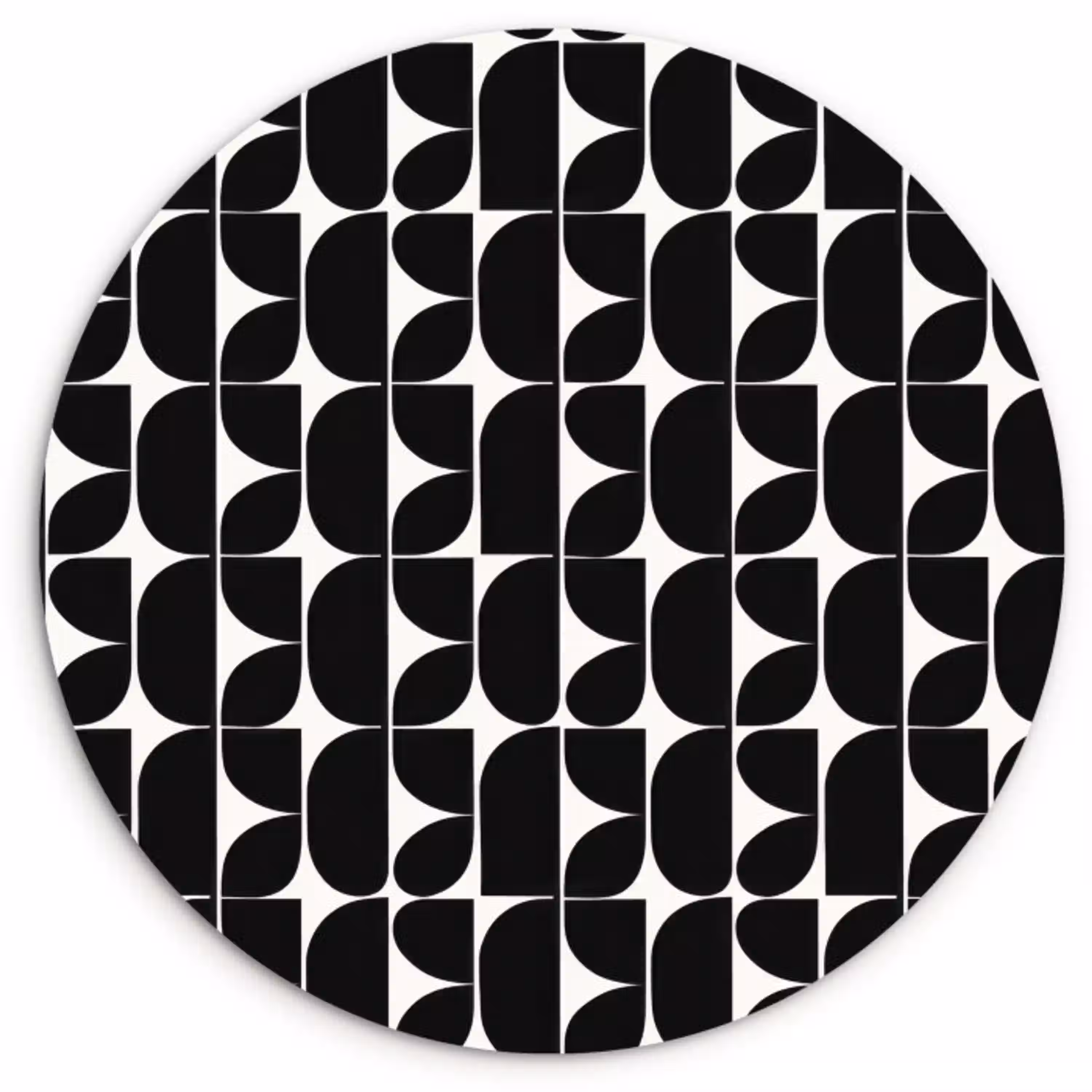 Modern - Geometrisch - Zwart Wandcirkel kunststof plaat 5mm dik klein 188 -3d