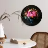 Quote - Bloemen - Vaas - Neon Wandcirkel kunststof plaat 5mm dik klein -sfeer4
