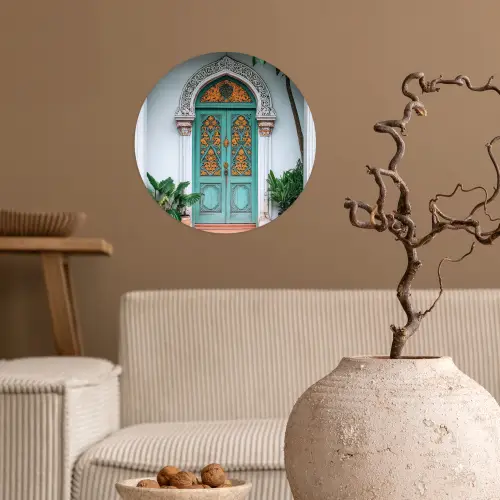 Deur - Patronen - Planten Wandcirkel behangsticker klein -sfeer1