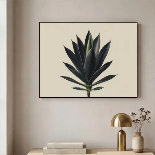 Agaveplant - Symmetrisch - Groen Textielframe - compleet frame klein -sfeer2