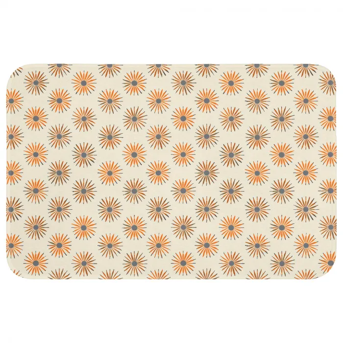 Madelief - Patroon - Oranje Badmat klein 997 -3d