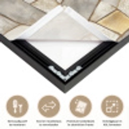 Mozaïek - Marmer - Goud Textielframe zwart klein 947 -USP_closeupNL