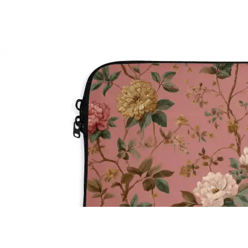 Klassiek - Botanisch - Roze laptophoes neopreen klein 279 -detail