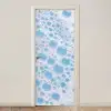 Schuim - Bubbels - Blauw deurposter klein -3d_beige