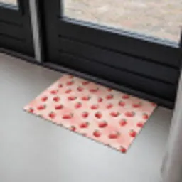Aardbei - Patroon - Roze Deurmat klein 898 -sfeer2