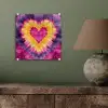 Tie dye - Hartvorm - Vlammen - Oranje plexiglas 5mm klein -sfeer3