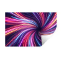 Abstract - Swirl - Futuristic - Neon Muursticker klein -3d
