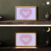 I liked it so it's mine - Neon hart - Paars Light Box met kabel (Tafellamp) klein -sfeer3