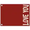Schuin - Loveyou - Rood tuinposter los doek klein -3d