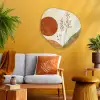 Zon - Abstract - Takken - Oranje Wandcirkel Organisch Aluminium middel -sfeer4