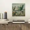 Tropisch bladerdek - Vlinders - groen - Bruin aluminium wit klein -sfeer1