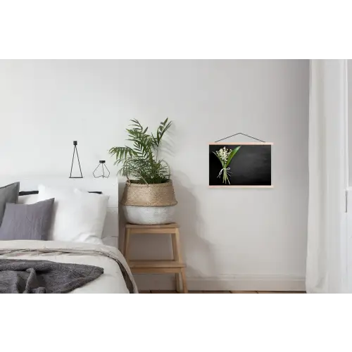 bloemen-5-1-1 textielposter latten blank klein -woonkamer