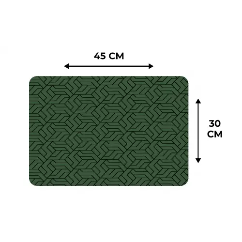 Donkergroen - Patroon - Lijnen - Zwart Placemat vinyl groot 368 -specs