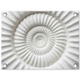 Schelp - Spiraal - Wit tuinposter los doek klein -3d