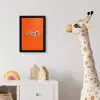 Cool - Stippen - Oranje fotolijst zwart zonder passe partout klein -usfeer4_kinderkamer