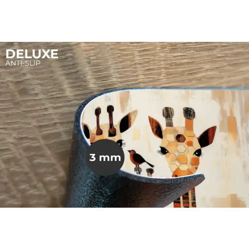 Giraffen - Cartoon - Crème Placemat vinyl groot -closeup