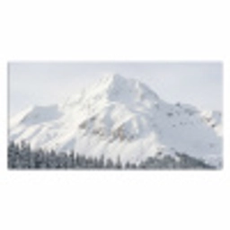 Berg - Sneeuw - Winter - Natuur - Wit Muismat XXL klein -3d_leeg