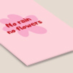 No rain no flowers - Bloem - Roze fotolijst zwart zonder passe partout klein -zsfeer6