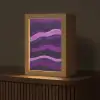 Lijnen - Golven - Paars - Abstract Light Box met kabel (Tafellamp) klein -z3d_website