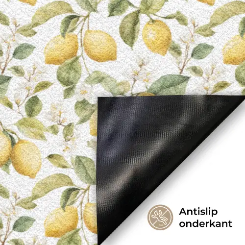 Frans - Citroen  - Geel - Groen Deurmat klein 898 -antislip_NL