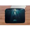 Walvis - Water - Zonnestralen - Blauw laptophoes neopreen klein -tafel