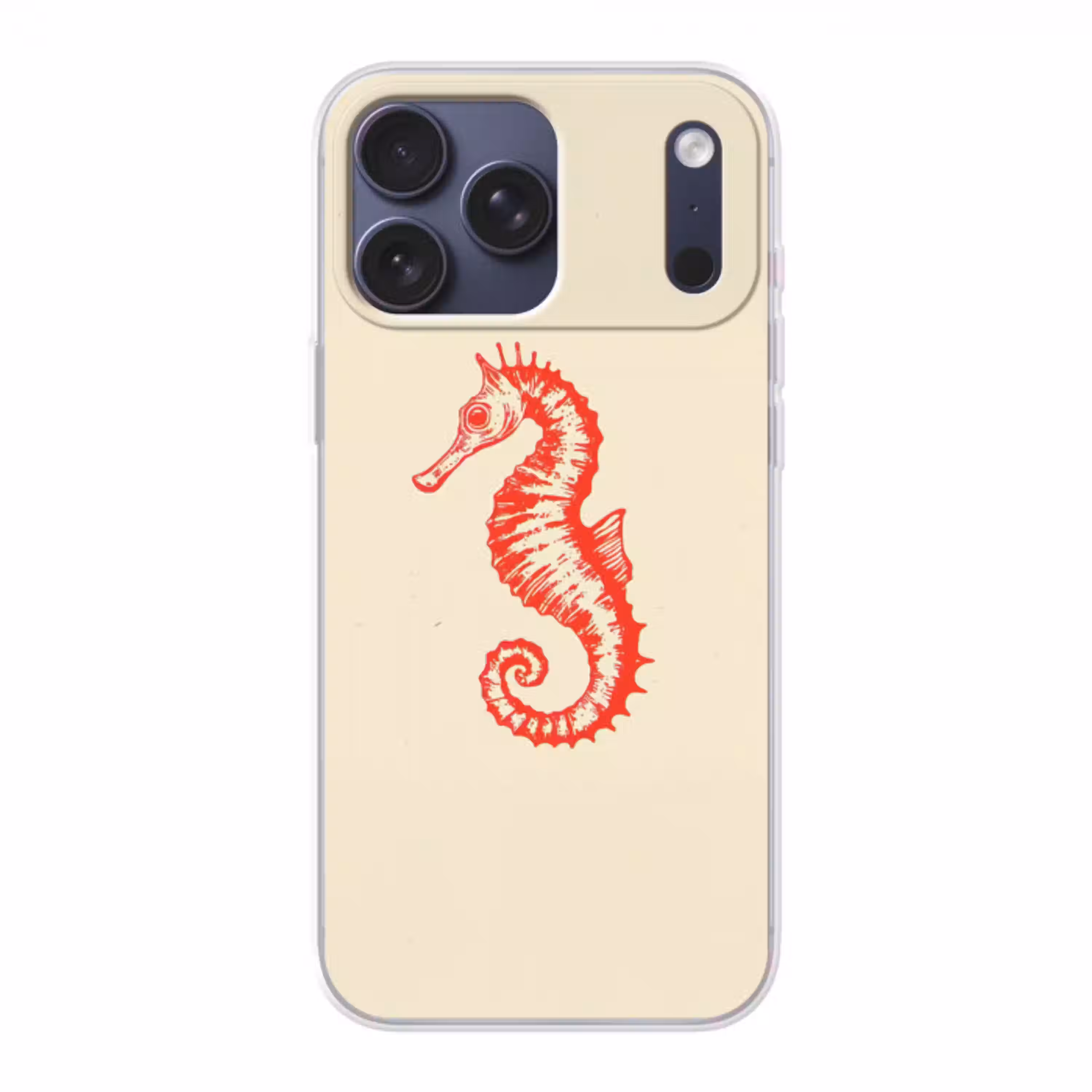 Zeepaardje - Rood - Fijne details Telefoonhoesje iPhone 17 Pro Max klein -3d