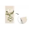 Bloem - Wit - Vaas - Quote fotobehang vinyl groot -3d