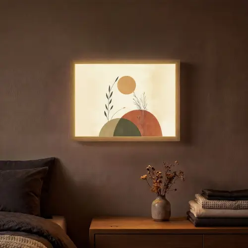 Planten - Abstract - Vormen Light Box met batterij (Wandlamp) middel -sfeer4